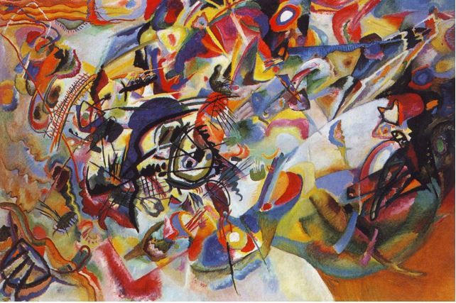 4. Beispiel für moderne Kunst: VasilyKandinsky, Komposition VII, 1913. Öl auf Leinwand, Staatliche Tretjakow-Galerie, Moskau.